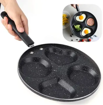 1pc Egg Frying Pan, Nonstick Egg Frying Pan, Egg Burger Maker Pan, 3/4  Holes Divided Grill Frying Pan, Non Stick Omelet Pan, Cooking Pan For  Breakfast