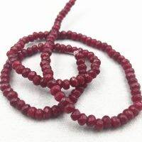 2x4mm Natural Stone Abacus Faceted Red Rubies Chalcedony Loose Beads For DIY Jewelry Making Jades Findings Crafts 14inch A148