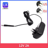 12V 24W EU US Plug Driver Adapter AC110V 220V To DC 12V 2A 5.5*2.1มม. แหล่งจ่ายไฟ LED สำหรับไฟ LED Strip Transformer Adapter