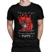 Men Three headed puppy Dog Meme TShirt Three-headed Puppy Pure Cotton O neck Tees Harajuku Adult Shirt Oversize