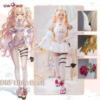 UWOWO-Traje Cosplay Bonito Do Diabinho,นักสู้ดันเจี้ยน Jogo,DNF Fanart, Mago De Batalha, Demônio Loli, Em Estoque, S-2XL