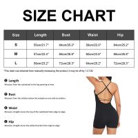 Limited Time Discounts Yoga Set Womens Jumpsuit  Buttocks Sports One-Piece Fitness Suit Backless Cross Bodysuit 2023 Solid Color Sets Gym Clothing