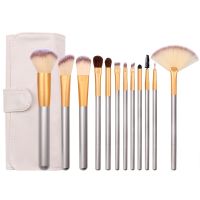 (HOT ITEM )✔ Makeup Brushes 12/18/24/Off-White Makeup Brush Set Beauty Makeup Tools With Brush Bag XA