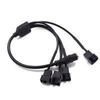 T Splitter ตัวปรับสำหรับพัดลม1พัดลมคอมพิวเตอร์12V สาย4Pin 4พอร์ตพลังงานร้อนจ่ายไฟ DC Pc เพื่อแปลงอุปกรณ์คอมพิวเตอร์ระบายความร้อน