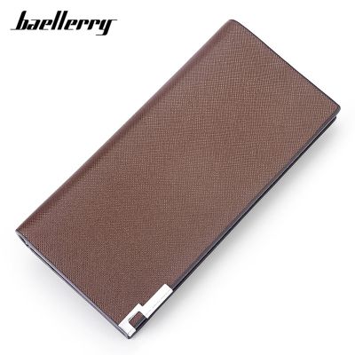 （Layor wallet）  Baellerry Brand Designer Men Wallets Artificial Leather Card Holder Long Purse Clutch Wallet Male High Quality Carteira Man