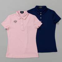 PEARLY GATES Summer Golf Clothing Ladies Short-Sleeved Sweat-Wicking Breathable Jersey Quick-Drying Casual T-Shirt Slim Lapel POLO Shirt Gorgeous