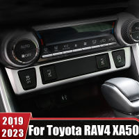 กลางควบคุมตกแต่งแผงปกปุ่มความร้อนกรอบตัดสำหรับโตโยต้า RAV4 2019 2020 2021 2022 RAV 4 XA50อุปกรณ์เสริมในรถยนต์