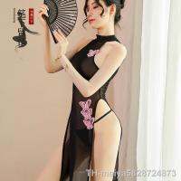【hot】▦◘  Womens Nightdress Explosion Transparent Skirt Provocative Uniform Cheongsam