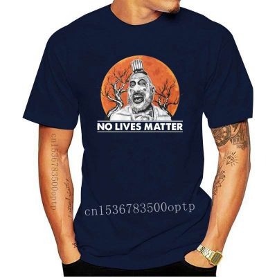 เสื้อยืดผ้าฝ้ายพิมพ์ลาย เสื้อยืดลําลอง แขนสั้น พิมพ์ลาย Capn Spaulding No Lives Matter Halloween Movie S 2 สีดํา เข้ากับ  NUBC