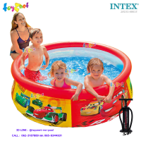 Intex ส่งฟรี สระน้ำ อีซี่เซ็ต 6 ฟุต (1.83 ม.) คาร์ รุ่น 28103 + ที่สูบลม ดับเบิ้ลควิ๊ก ทรี