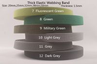 ⊙卐 20mm wide 10 yards a lot thick strenth high quality elastic webbing band For DIY Sewing Clothes( FluorescentMilitaryGrey)