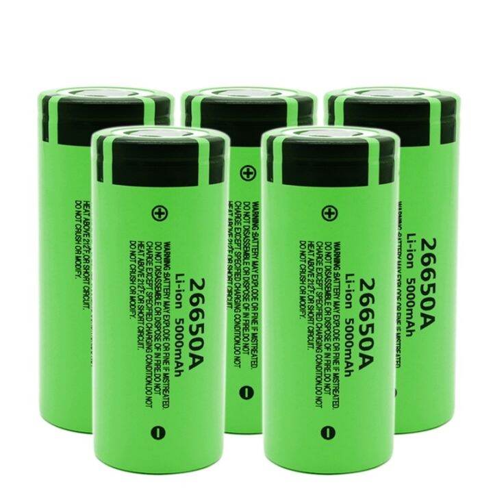 Panasonic 100 Original 26650 Battery 26650A 3.7V 5000mAh High Capacity ...