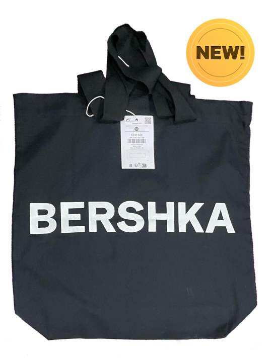 Bershka Tote Bag Off White/Black/ BSK Original Authentic Lazada PH
