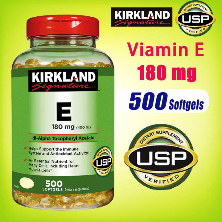 Kirkland Vitamin E 500 Softgels 400 IU E Lazada.co.th