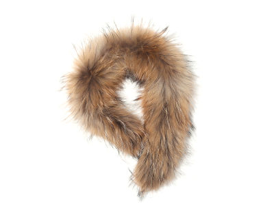 Zero Fish  Real Fur Collar 100 Genuine Raccoon Fur Scarf 70cm Fur Trim of Down Coat Fur StripHooded