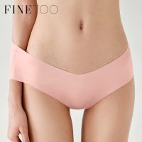 FINETOO 2PcsSet Seamless Panties Women y V Waist Briefs M-2XL Plus Size Underwear Comfortable Ladies Underpants Lingerie