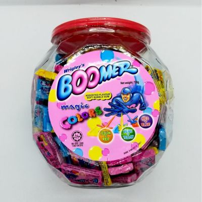 Boomer magic colors หมากฝรั่งบูมเมอร์ กลิ่นมินตาส้ม และสตรอเบอรรี่. 720g