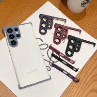 เคสกันกระแทกปกป้องกรอบซิลิโคนจาก HOCE สำหรับ Samsung Galaxy ฟิล์มเลนส์กล้องถ่ายรูปพิเศษ S22 S23กรอบป้องกันสำหรับ S22 S23และมีสีสันเท่านั้น