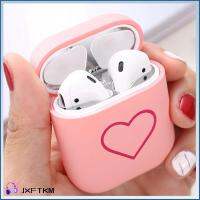 JXFTKM ใหม่ น่ารัก Matte เคสพีซีแบบแข็ง ฝาครอบป้องกัน รักสุดหัวใจ สำหรับ Apple Airpods