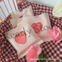 【hot sale】 ▪№ B41 Ins Love Ribbon Paper Bag Pink Girl Heart Dessert Decorative Bag Square Paper Bag Christmas Gift Packaging Bag