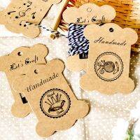 【cw】 10pcs Handmade Kraft Bobbin Spool Dandelion Winder Cross Stitch Thread Board Card Storage Holder Craft Sewing Garment Tag