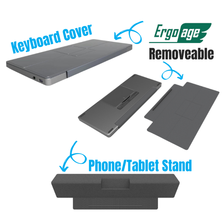 แป้นพิมพ์แท็บเล็ต-ergoage-bluetooth-ทัชแพดพับได้-3-ช่อง-android-ios-windows-ฝาครอบป้องกันแบบ-2-in-1-type-c-การชาร์จ-shop5798325