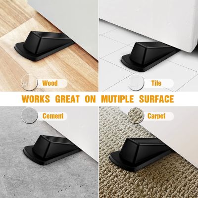 1PC  Rubber Door Stoppers  Door Stop Wedge  Large Heavy Duty Flexible Door Holder For Residential And Commercial Use  Non Markin Decorative Door Stops