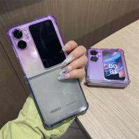 เคสนิ่มไล่ระดับสีสำหรับออปโป้ไฟนด์ N2ฝาพับ TPU แบบมินิมอลฝาพับแบบใสปลอกกันกระแทกสี่มุมกันตก