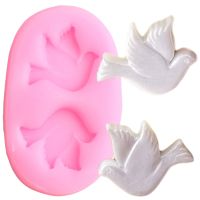 ELEGANT Dove Silicone Molds DIY Animal Fondant Cake Decorating Tools Candy Polymer Clay Resin Mold Chocolate Cupcake Topper Moulds