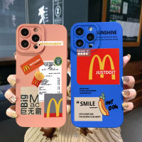 เคสโทรศัพท์ Xiaomi Redmi A1 A2 4G Note 9 10 11 12 Pro 5G 9C 10A 10S 11S 12C 12S การ์ตูนแมคโดนัลด์ฝาครอบขอบสี่เหลี่ยมฝาครอบป้องกันเต็ม