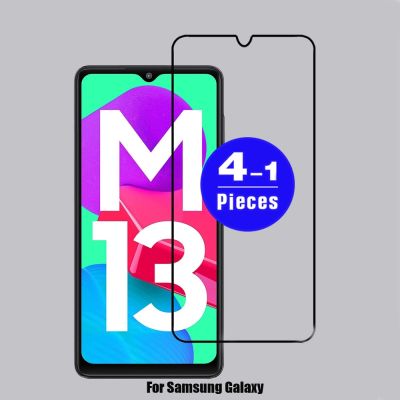 M13 Samsung Galaxy ปกป้องหน้าจอสำหรับ1-4ชิ้น A13 5กรัม M23 A23 M33 A33 M52 M53 A53 A03 A03S ฟิล์มป้องกันกระจกนิรภัย HD 5กรัม