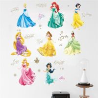 Cartoon Cinderalle Snow White Princess Wall Stickers For Kids Room Home Decoration Diy Girls Decals Anime Mural Art Movie Poster Wall Stickers  Decals