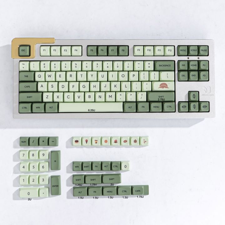 gmk-matcha-126-keys-xda-profile-dye-sub-pbt-keycap-english-japanese-custom-personality-keycaps-for-mechanical-keyboard-gaming-basic-keyboards