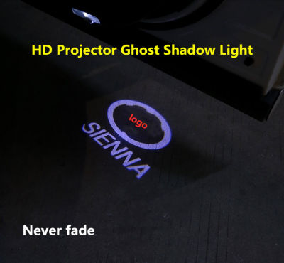 2pcs For TOYOTA SIENNA 2020 2021 2022 HD No Fade Car LED Door Logo Warning Light Projector Ghost Shadow Light Welcome lamp