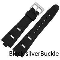 Watchband Man Black Rubber Replacement Watch Band Strap For bvlgari bvlg Diagono24mm x 8mm drop shippby Hs2023