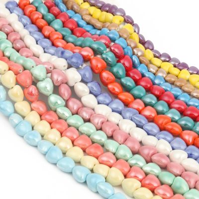 Colorful Cute Love Heart Ceramic Beads DIY 2mm Hole Handmade Porcelain Beads For Jewelry Making Bracelet Necklace Accessories DIY accessories and othe