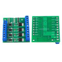 บอร์ดขยายสัญญาณ MOSFET PLC 4ช่องสัญญาณโมดูลไดร์เวอร์แยกออปโต้คัปเปลอร์10A