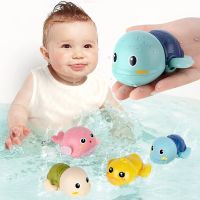 Cute Swimming Turtle Bath Toys for Toddlers Floating Wind-up Toys New Born Baby Bathtub Water Toys Preschool Toddler Pool Toys