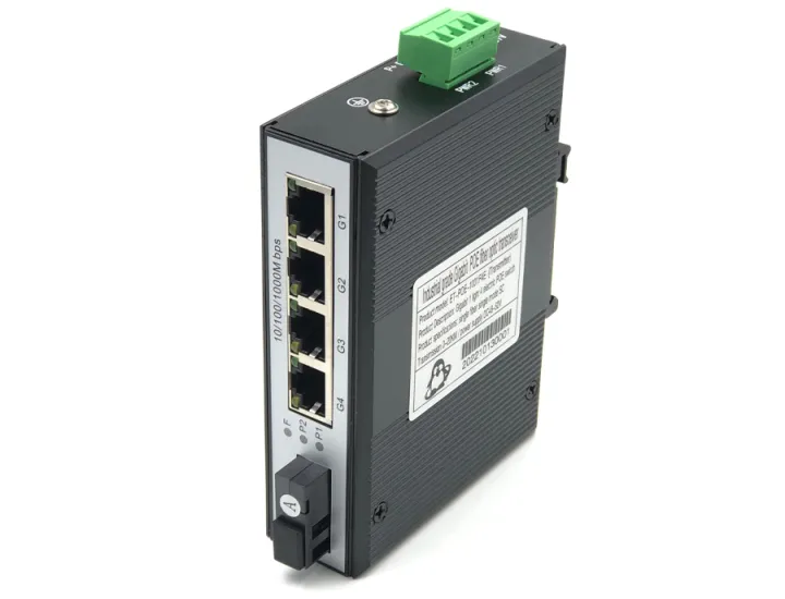 gigabit-4-poe-industrial-1-25g-sc-fiber-1310-a-wdm-พร้อมแหล่งพลังงาน-power-adapter-52v