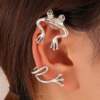 [COD] Cross-border fashion frog hole-free ear clip ethnic style creative retro animal hanging old earrings new female