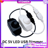 USB LED Knob Dimmer DC 5V Ribbon Brightness Adjust Switch Controller Connector for 5050 3528 2835 5 Volt Strip Lights