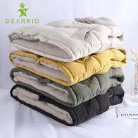 DEARKID ชุดกันหนาวเด็ก 4-10 ปี เสื้อกั๊กกำมะหยี่เด็ก เสื้อโค้ทเชอร์ปาแบบหนาพิเศษ เสื้อกันหนาวเด็กหนา ชุดกันหนาวเด็กชาย เสื้อแจ็คเก็ตเด็กผู้หญิง