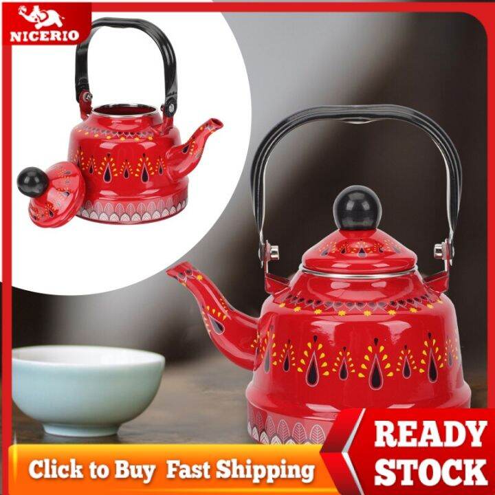 NICERIO Stainless Steel Kettle Enamel Kettle Ceramic Water Kettles
