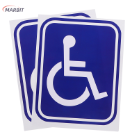 MARBIT 2pcs Disabled Sign ความพิการความคล่องตัวที่จอดรถสติกเกอร์พีวีซีสำหรับ AUTO