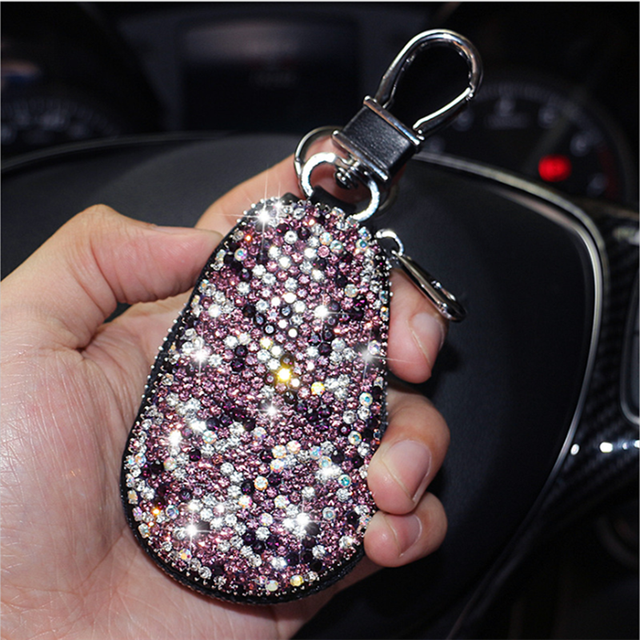 New Car Diamond Key Case Korean Cute Female High-End Universal Key Case Car Key Case Protective Shell