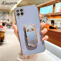 Kanavi เคสโทรศัพท์แฟชั่นสำหรับ Huawei Nova 3i Nova 4E Nova 5T Nova 6 SE Nova 7i Nova 7 SE หรูหรามีแป้นยึดหมีชุบโลหะด้วยไฟฟ้าฝาครอบโทรศัพท์ซิลิโคนนิ่มกันกระแทก