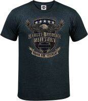 Harley-Davidson Military - Mens Charcoal Graphic T-Shirt - Overseas Tour | Veterans Support