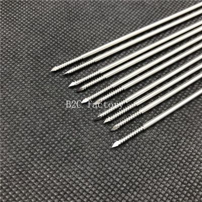 10Pcs Partial Threaded Kirschner Wires 1.0Mm-4.0Mm Stainless Steel Kirschner Wires Veterinary Orthopedics Instruments