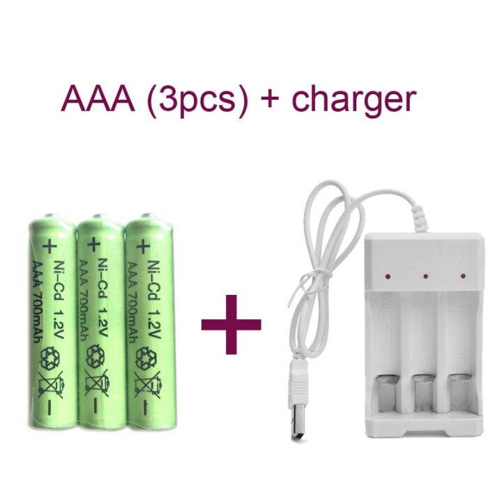 AAA 600mah 1.2V Rechargeable Recyclable Battery + Charger For Clock Toy