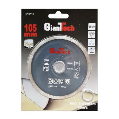 "โปรโมชั่น"ใบตัดเพชร GIANTTECH รุ่น 610111 ขนาด 105 x 1.8 x 20 มม. (ตัดน้ำ)"ส่งด่วนทุกวัน"